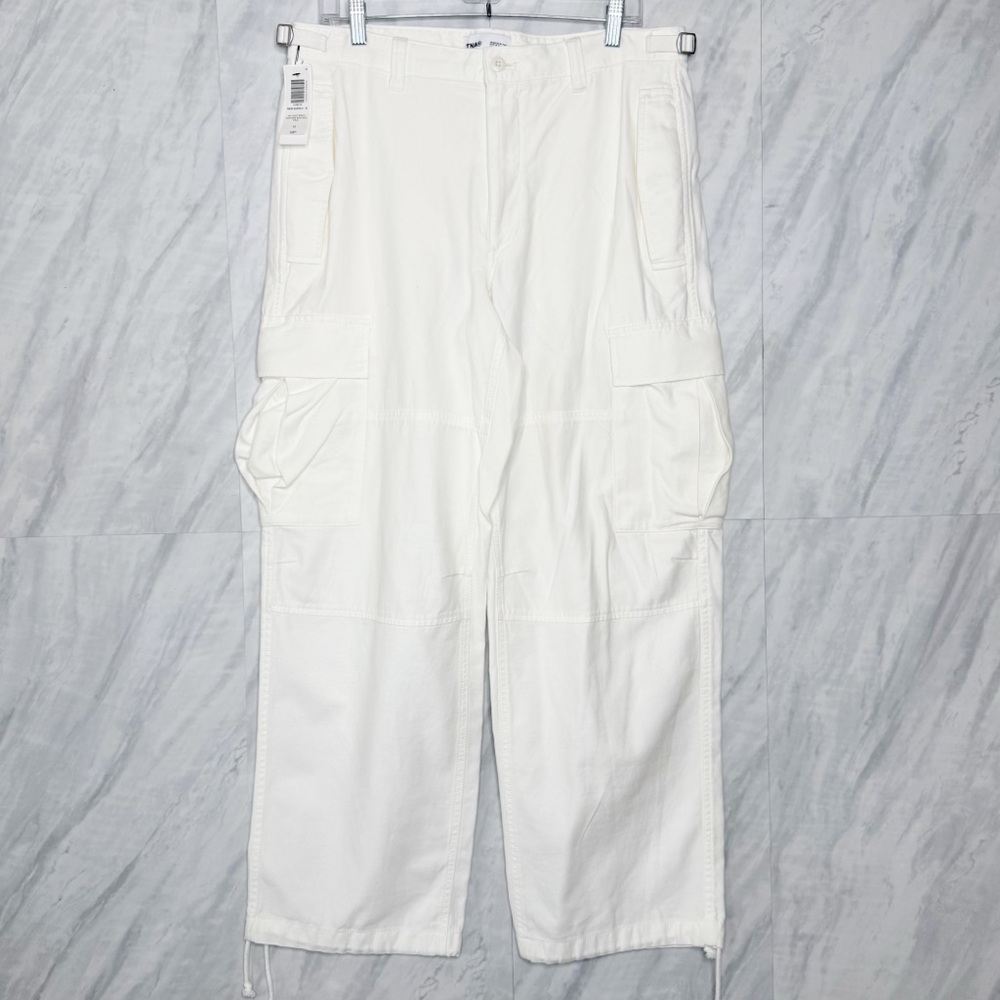 TNA White Cargo Jumpsuit Relaxed Fit